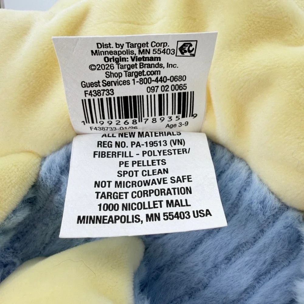 Pillowfort Weighted Jellyfish Plush 17in Yellow Blue Sensory Stuffed Animal